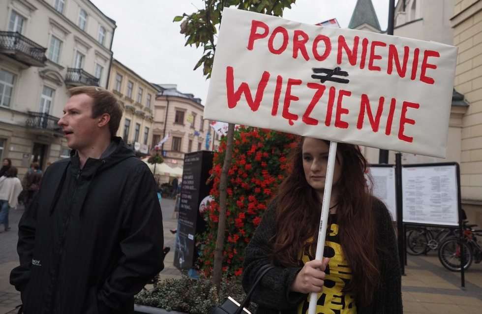  Czarny protest w Lublinie (zdjęcie 2) - Autor: Wojciech Nieśpiałowski