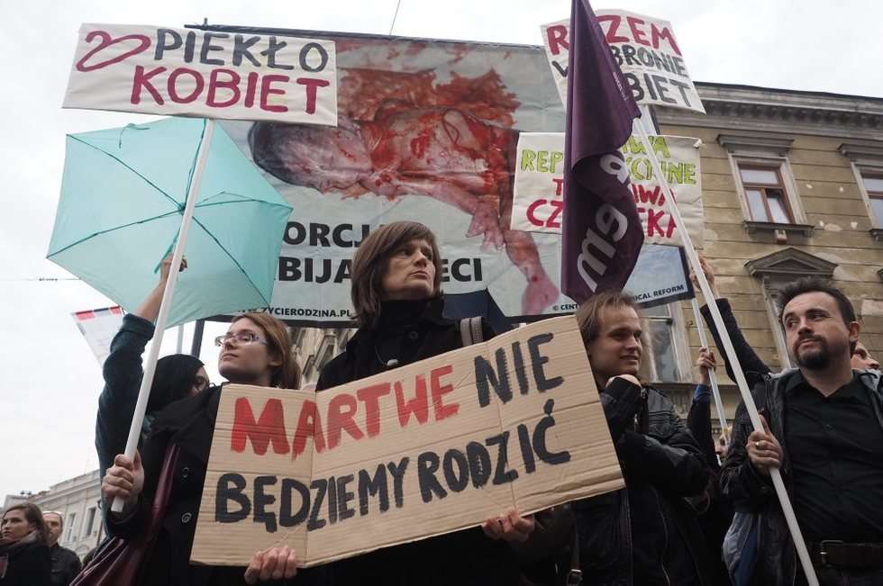  Czarny protest w Lublinie (zdjęcie 1) - Autor: Wojciech Nieśpiałowski