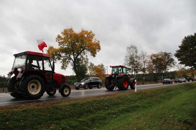 Protest rolników na krajowej dwójce