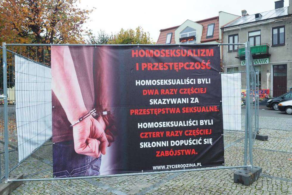   Pedofilia wiąże się z homoseksualizmem-plenerowa wystawa Stop dewiacji w Radzyniu Podlaskim (zdjęcie 2) - Autor: Maciej Kaczanowski