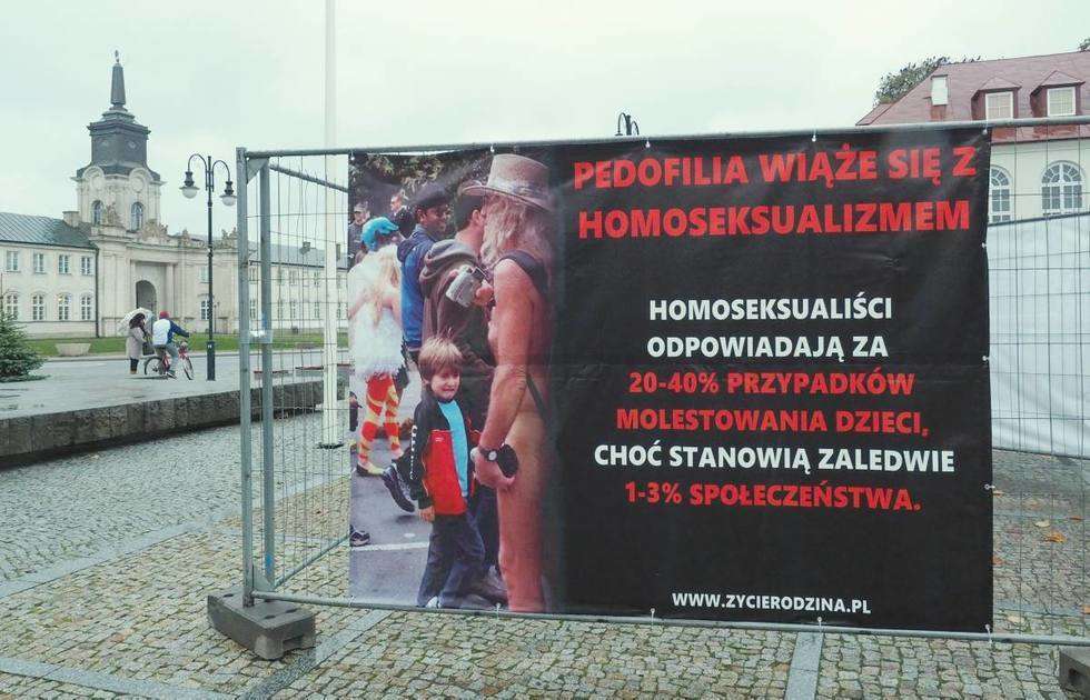  Pedofilia wiąże się z homoseksualizmem-plenerowa wystawa Stop dewiacji w Radzyniu Podlaskim (zdjęcie 5) - Autor: Maciej Kaczanowski