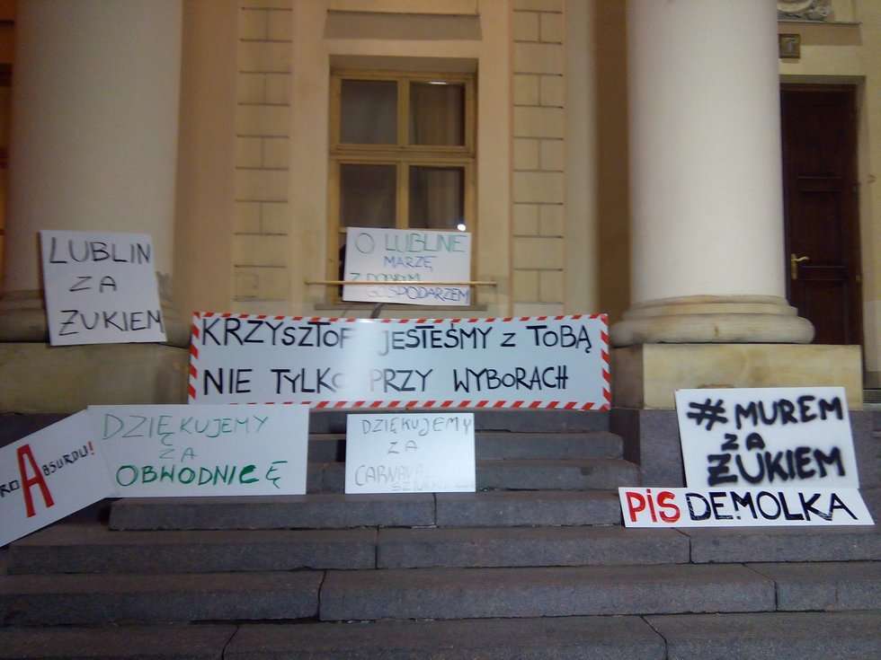  Manifestacja w obronie Krzysztofa Żuka (zdjęcie 10) - Autor: Agnieszka Mazuś