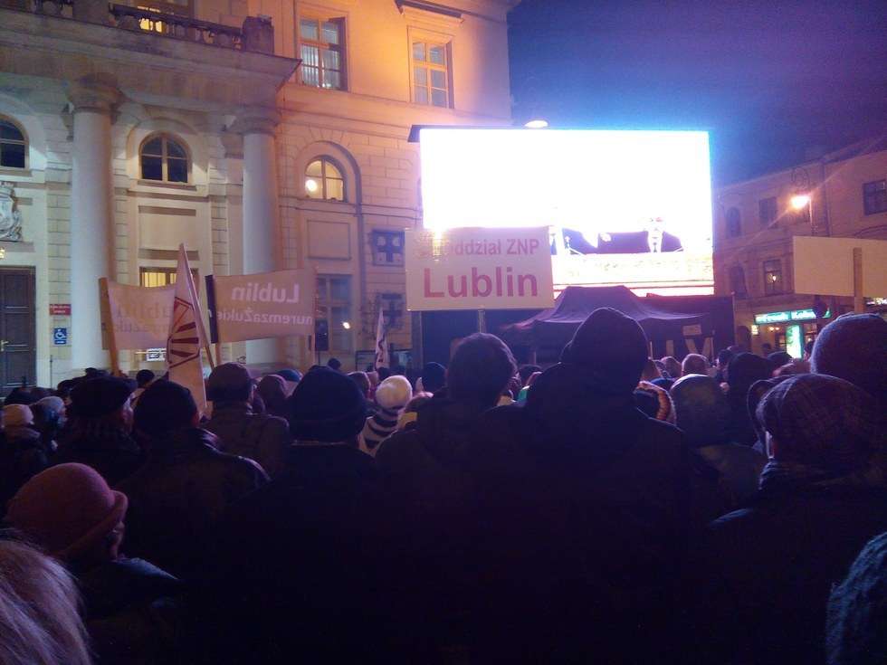  Manifestacja w obronie Krzysztofa Żuka (zdjęcie 4) - Autor: Agnieszka Mazuś