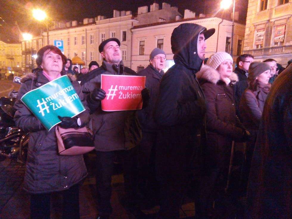  Manifestacja w obronie Krzysztofa Żuka (zdjęcie 2) - Autor: Agnieszka Mazuś