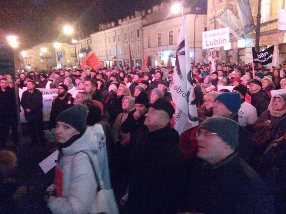  Manifestacja w obronie Krzysztofa Żuka (zdjęcie 7) - Autor: Agnieszka Mazuś
