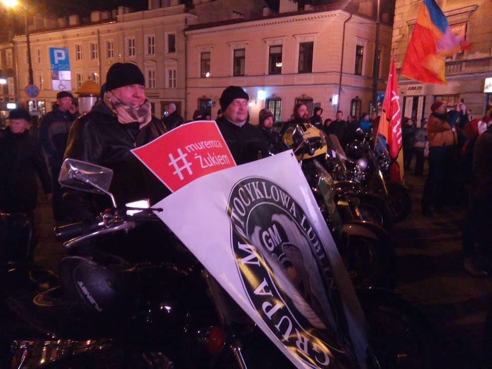  Manifestacja w obronie Krzysztofa Żuka (zdjęcie 3) - Autor: Agnieszka Mazuś