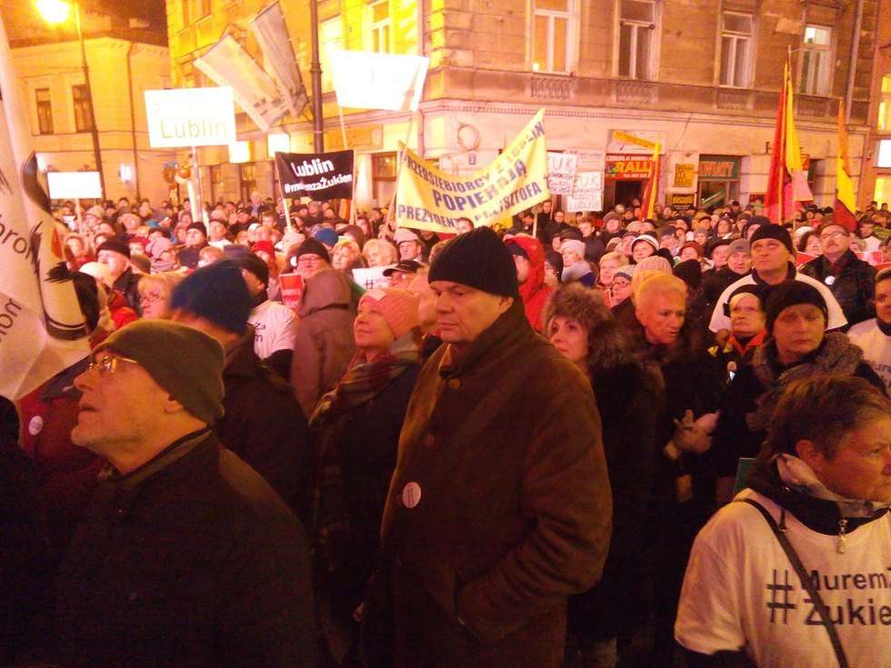  Manifestacja w obronie Krzysztofa Żuka (zdjęcie 9) - Autor: Agnieszka Mazuś