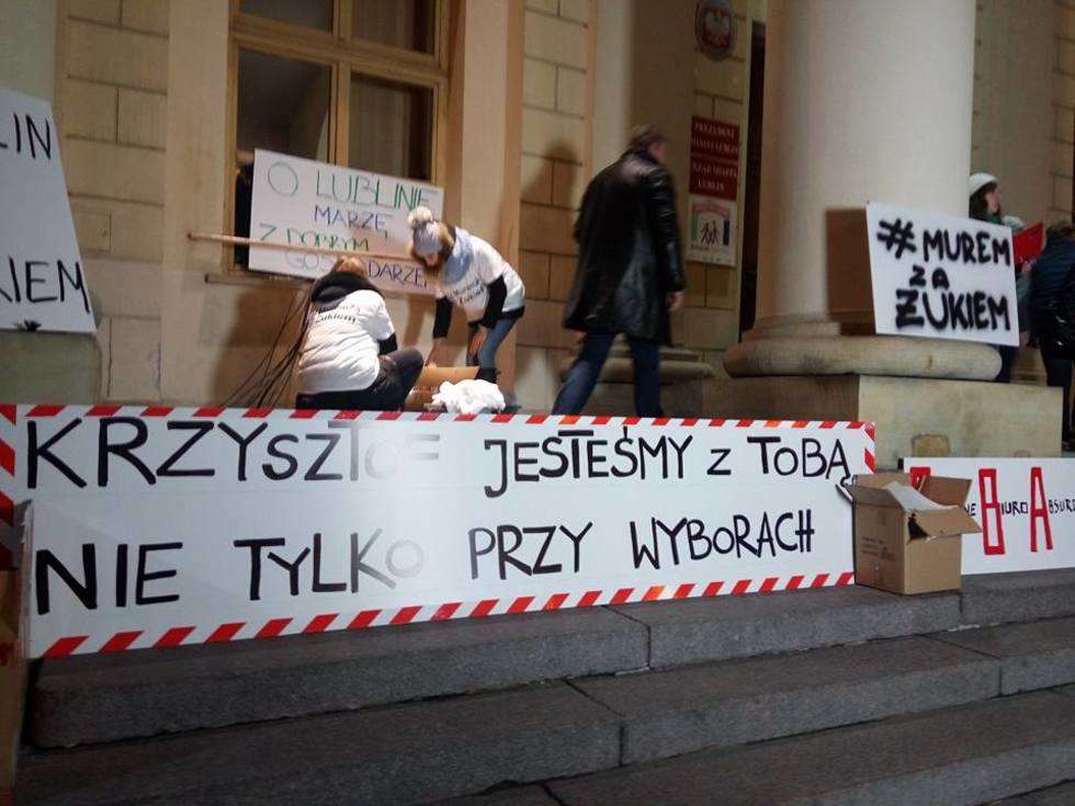  Manifestacja w obronie Krzysztofa Żuka (zdjęcie 14) - Autor: Paweł Buczkowski