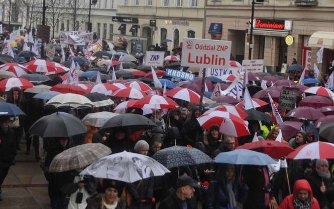 Protest nauczycieli w Warszawie - Autor: Agnieszka Kasperska
