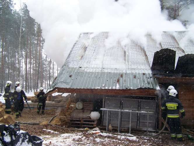Pożar w miejscowości Uciekajka - Autor: KP PSP Łęczna