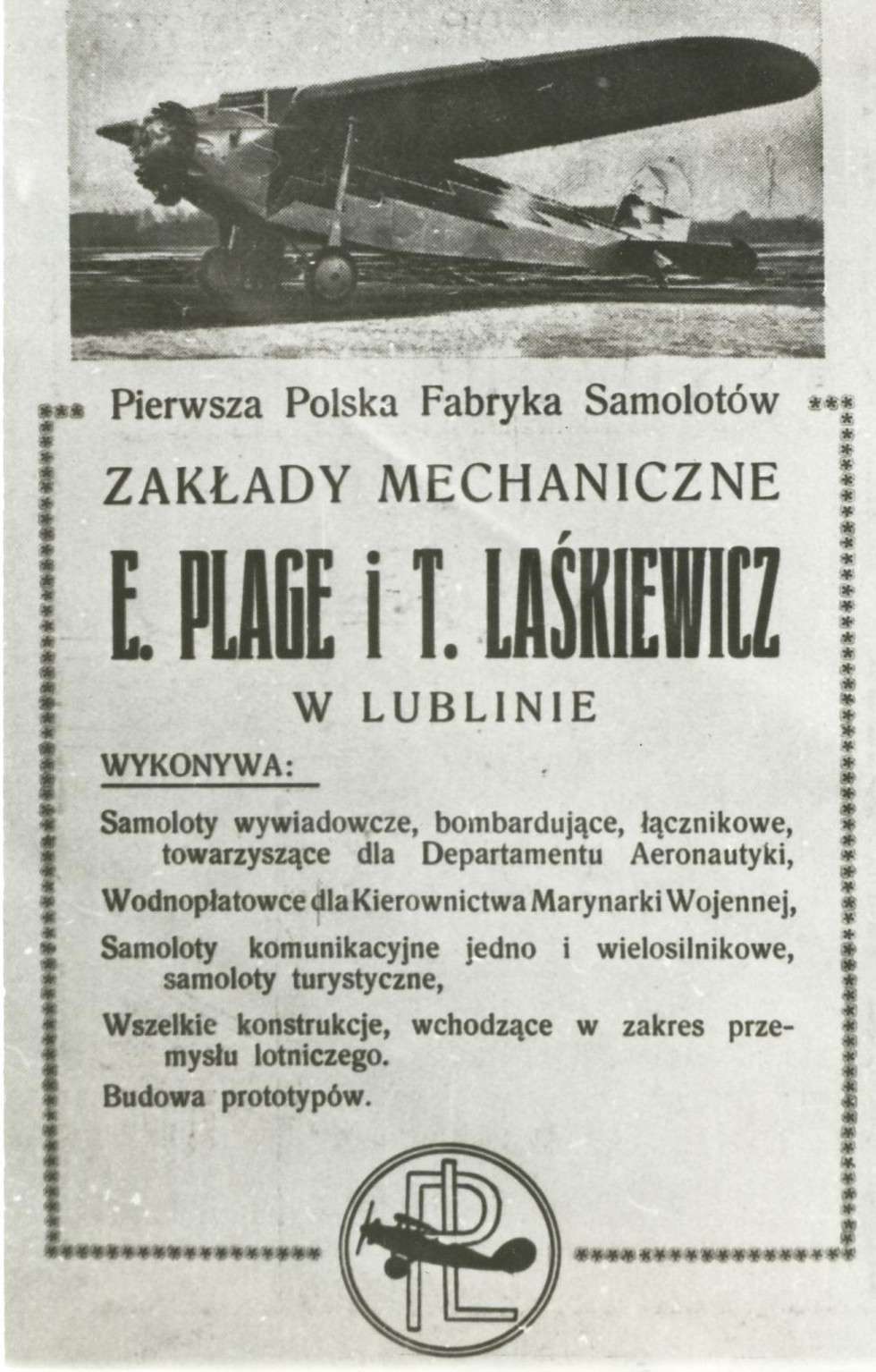  <p class="Normal">Pierwsze zam&oacute;wienie od rządu polskiego zatwierdzono 17 lutego 1920. Przewidywało ono produkcję 100 samolot&oacute;w myśliwskich Ansaldo A-1 Balilla i&nbsp;200 liniowych (rozpoznawczo-bombowych) Ansaldo A-300 na licencji włoskiej. Pierwsze samoloty z&nbsp;zakład&oacute;w w&nbsp;Lublinie były gotowe dopiero latem 1921 &ndash;&nbsp;pierwszy A-300 polskiej produkcji oblatano 15 czerwca 1921.&nbsp;</p>