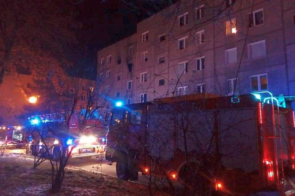  Pożar mieszkania przy ul. Ułanów w Lublinie (zdjęcie 2) - Autor: Dominik Smaga
