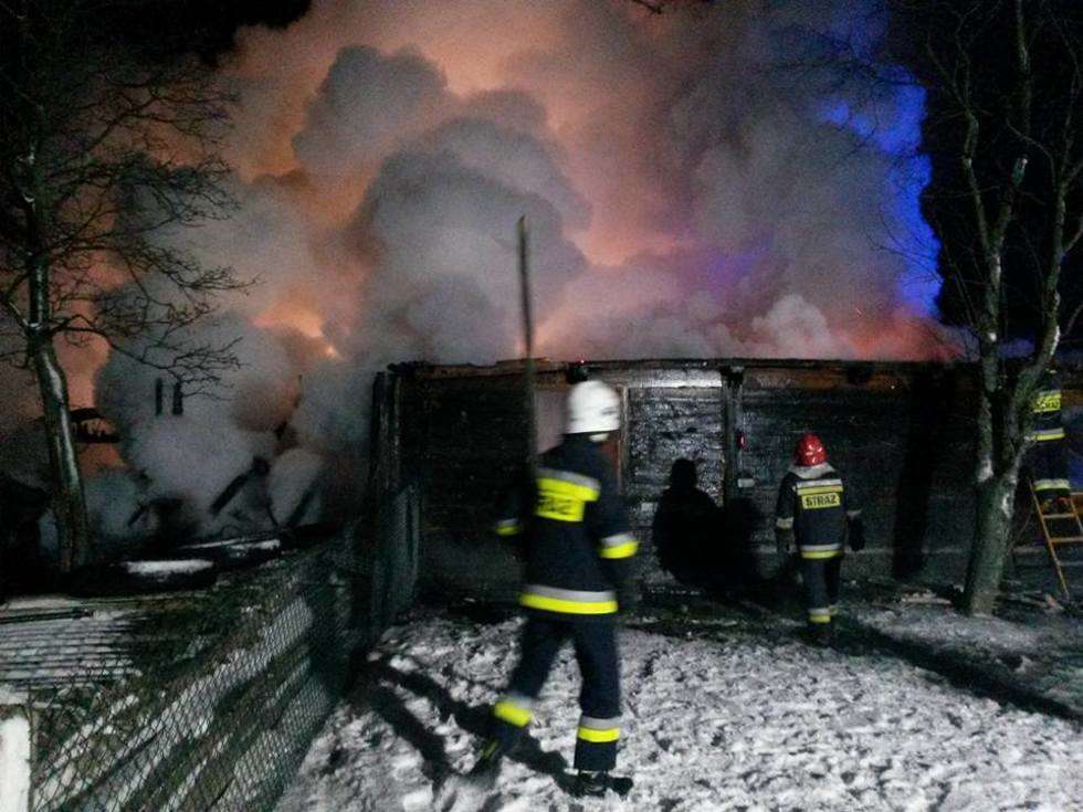  Pożar w miejscowości Kościeniewicze  - Autor: Straż Pożarna Chotyłów