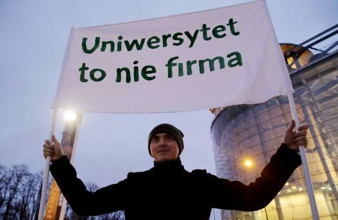 Protest studentów w Lublinie - Autor: Dorota Awiorko