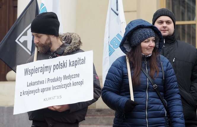 Manifestacja za legalizacją medycznej marihuany.