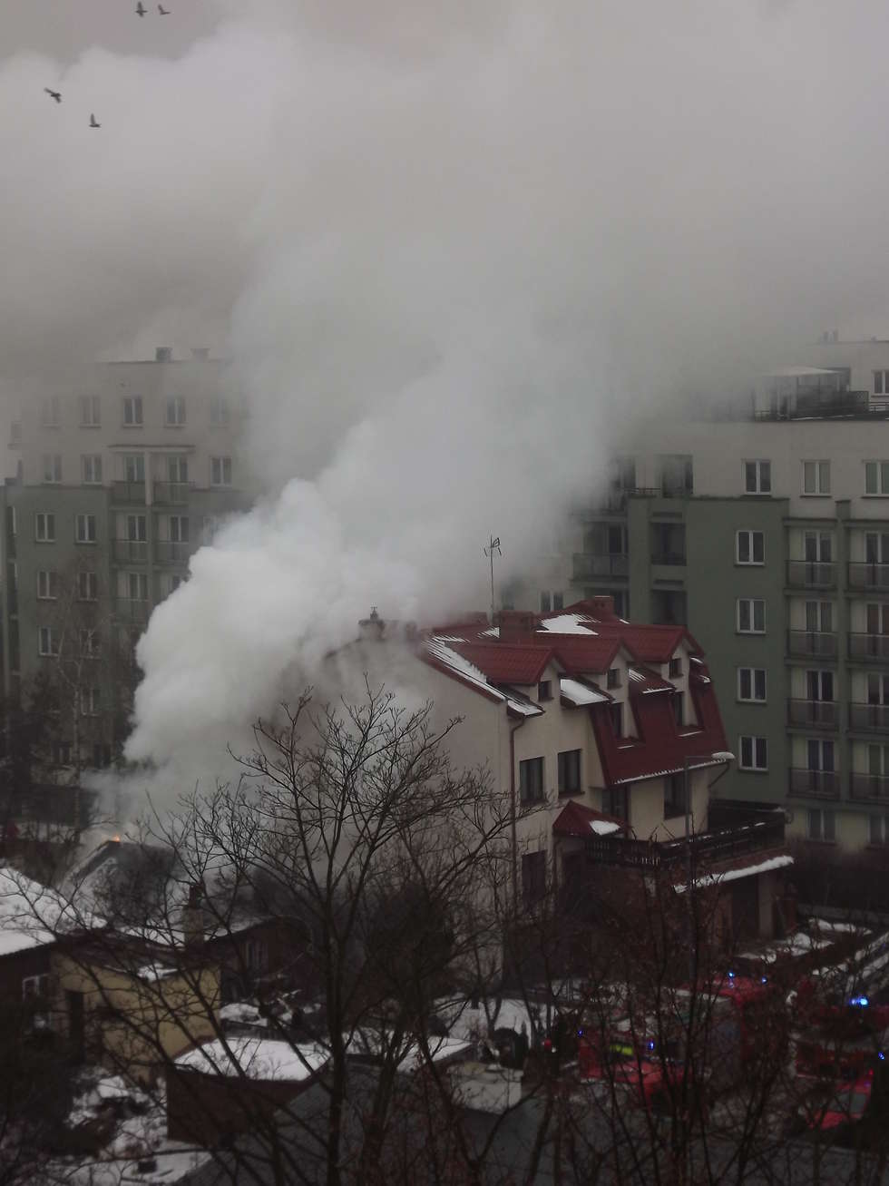  Pożar domu przy ul. Jesionowej  (zdjęcia) (zdjęcie 2) - Autor: czytelnik
