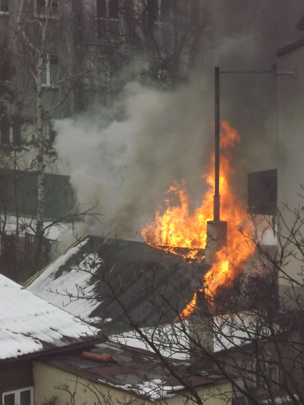  Pożar domu przy ul. Jesionowej  (zdjęcia) (zdjęcie 6) - Autor: czytelnik