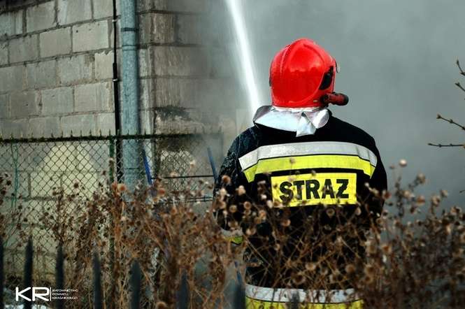 Pożar myjni samochodowej w Kraśniku