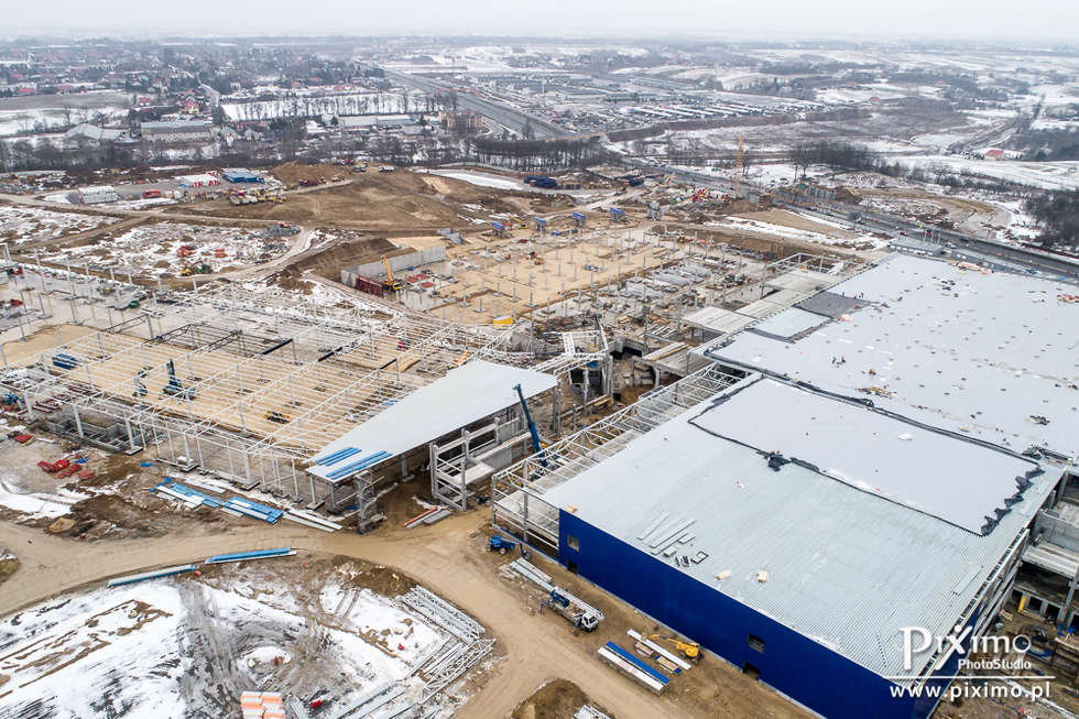  Budowa IKEA w Lublinie. Zdjęcia z drona (zdjęcie 8) - Autor: Marcin Tarkowski / Piximo.pl