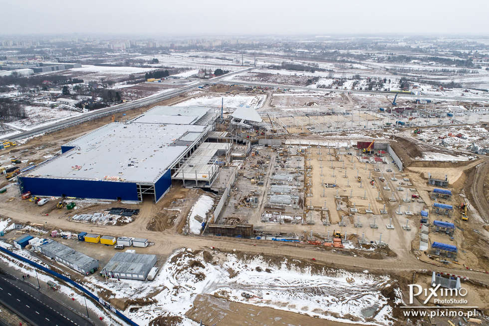  Budowa IKEA w Lublinie. Zdjęcia z drona (zdjęcie 7) - Autor: Marcin Tarkowski / Piximo.pl