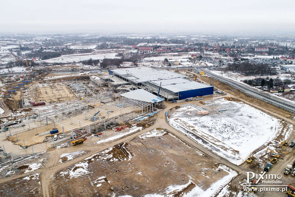  Budowa IKEA w Lublinie. Zdjęcia z drona (zdjęcie 13) - Autor: Marcin Tarkowski / Piximo.pl