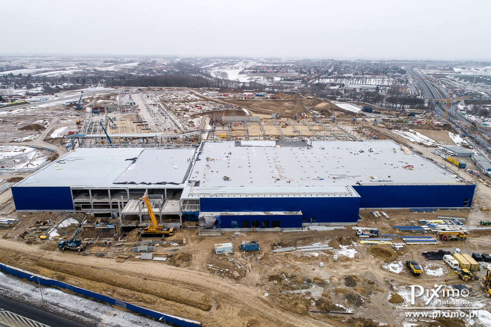  Budowa IKEA w Lublinie. Zdjęcia z drona (zdjęcie 16) - Autor: Marcin Tarkowski / Piximo.pl