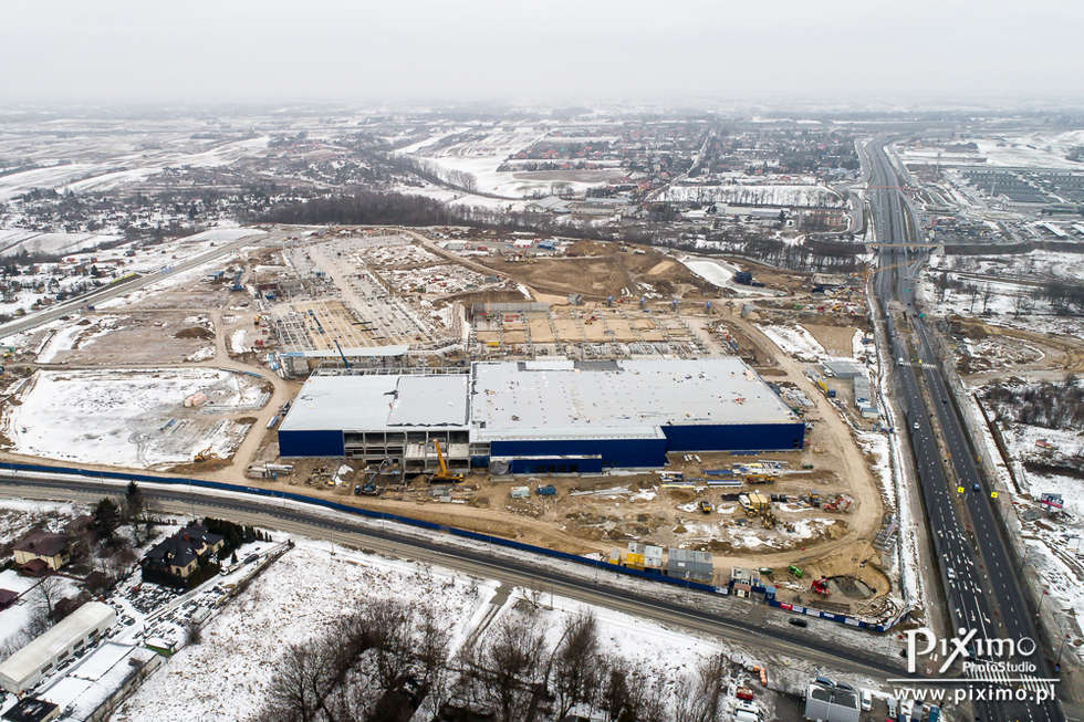  Budowa IKEA w Lublinie. Zdjęcia z drona (zdjęcie 12) - Autor: Marcin Tarkowski / Piximo.pl
