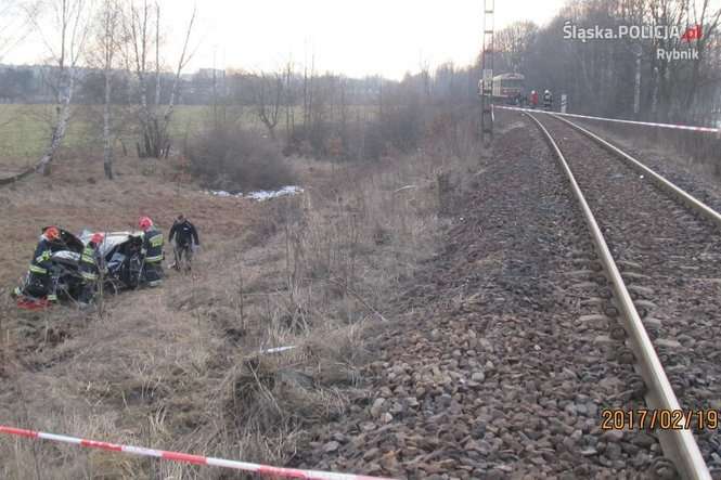 Czerwionka: Wypadek na przejeździe kolejowym - Autor: Policja Rybnik