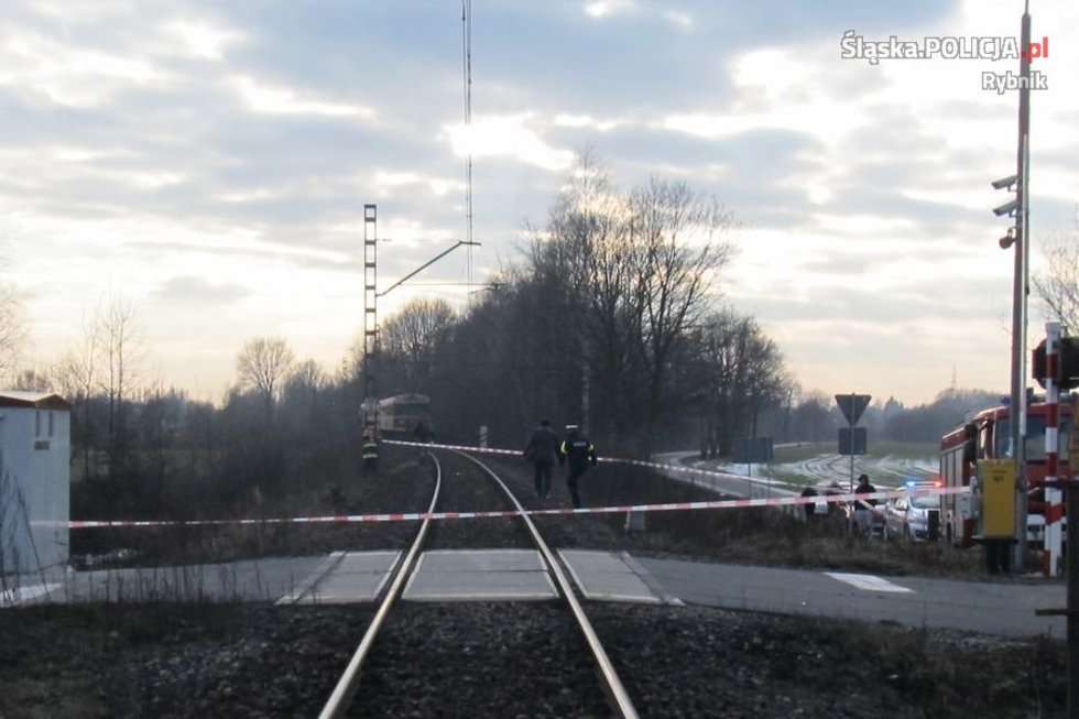  Czerwionka: Wypadek na przejeździe kolejowym  - Autor: Policja Rybnik