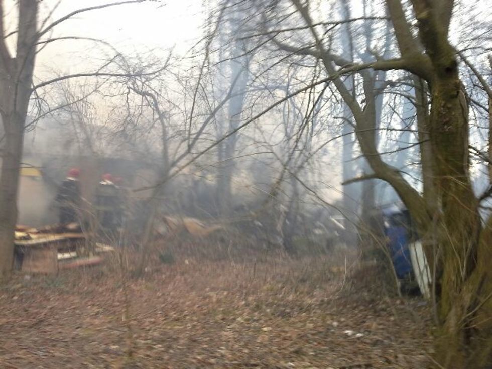  Pożar przy ul. Modrej. Zginął mężczyzna  - Autor: KM PSP Lublin