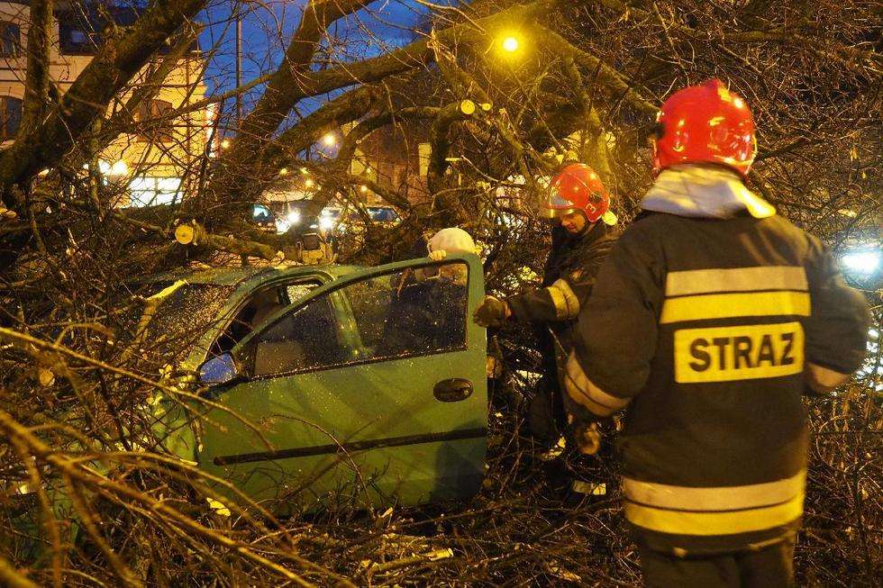  Wichura w Lublinie: drzewo przewróciło się na samochód (zdjęcie 4) - Autor: Maciej Kaczanowski