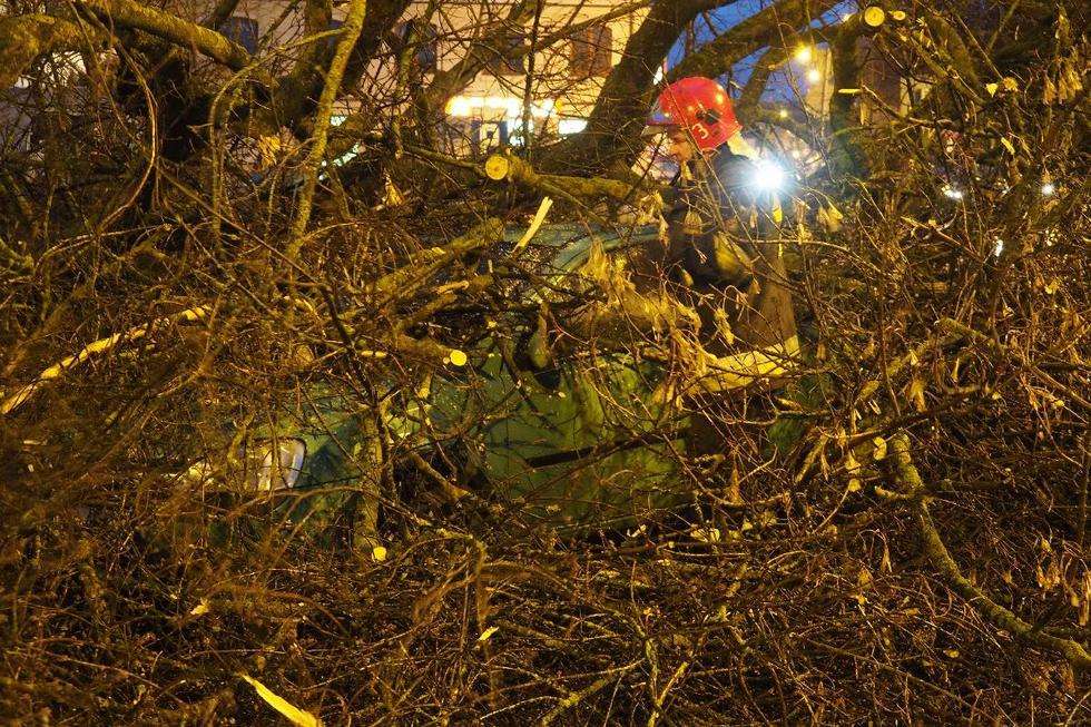  Wichura w Lublinie: drzewo przewróciło się na samochód (zdjęcie 6) - Autor: Maciej Kaczanowski