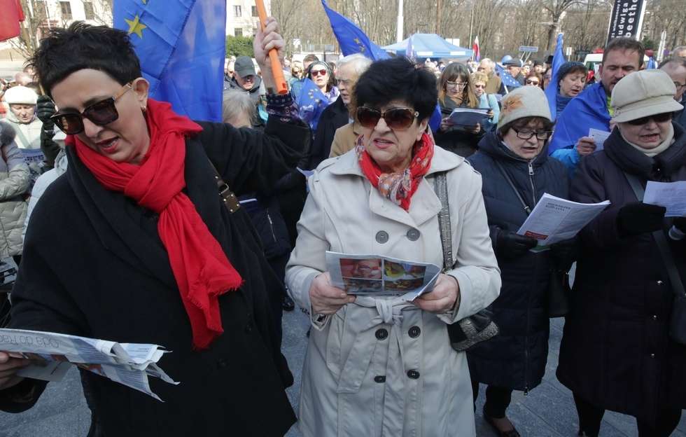  Manifestacja poparcia dla UE (zdjęcie 12) - Autor: Wojciech Nieśpiałowski