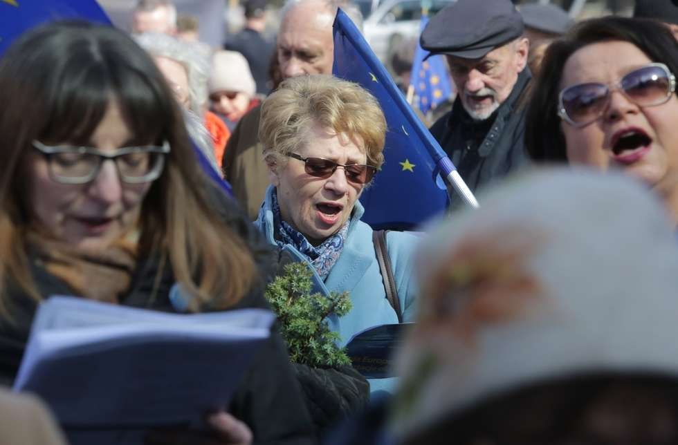  Manifestacja poparcia dla UE (zdjęcie 15) - Autor: Wojciech Nieśpiałowski