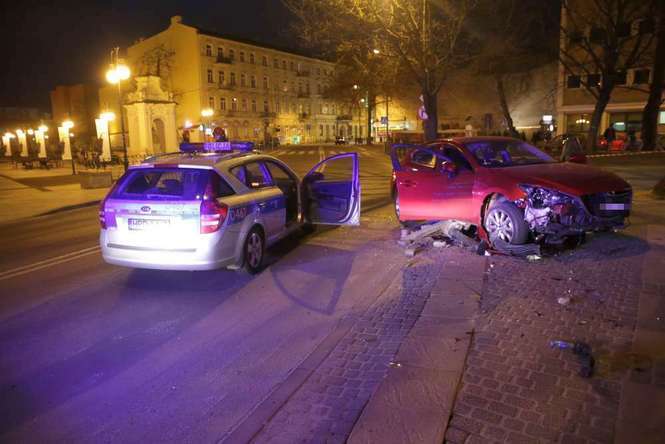 Wypadek na ul. Kołłątaja w Lublinie