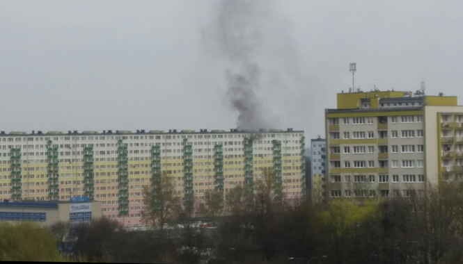 Pożar w bloku przy ul. Koryznowej