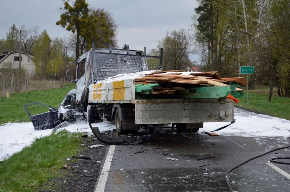  Wypadek w miejscowości Kopina  - Autor: KP PSP Łęczna