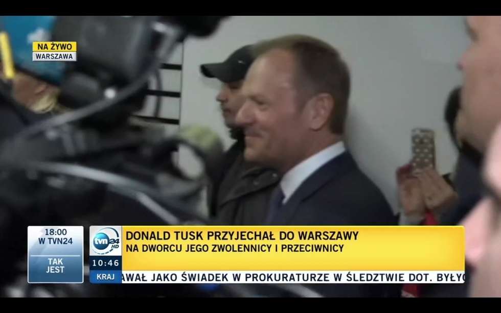  Donald Tusk w Warszawie  - Autor: Tvn24