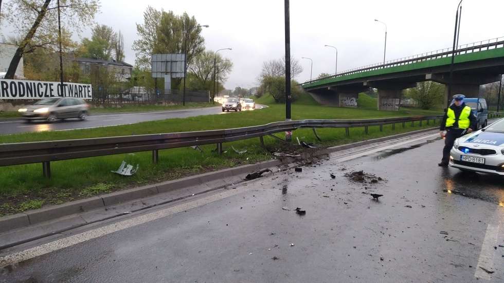  Wypadek na al. Tysiąclecia w Lublinie (zdjęcie 4) - Autor: Grzegorz Rekiel