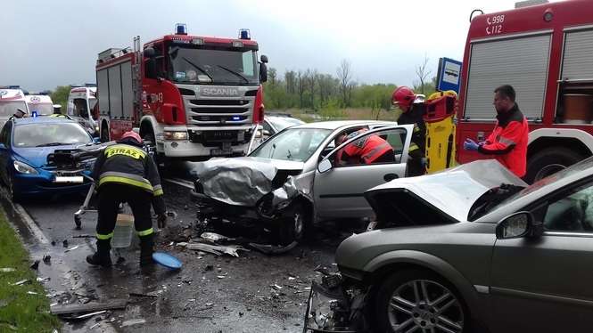 Wypadek na drodze Puławy - Gołąb
