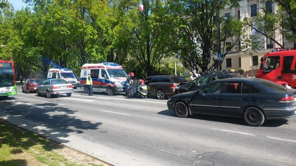  Wypadek na Al. Racławickich w Lublinie (zdjęcie 5) - Autor: Patrycja Kowalska