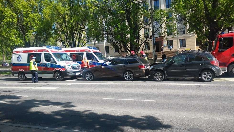  Wypadek na Al. Racławickich w Lublinie (zdjęcie 7) - Autor: Patrycja Kowalska