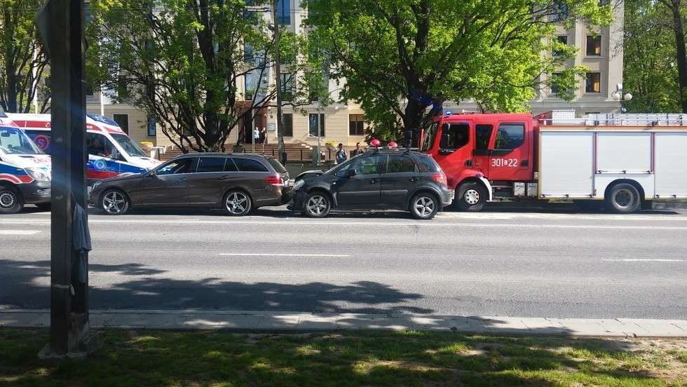  Wypadek na Al. Racławickich w Lublinie (zdjęcie 3) - Autor: Patrycja Kowalska