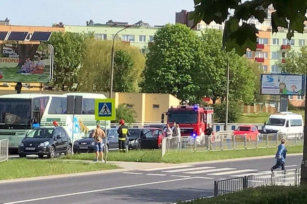  Wypadek na al. Smorawińskiego w Lublinie (zdjęcie 1) - Autor: Magda / Alarm 24