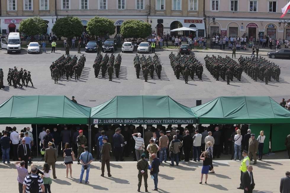  Lublin: Pierwsza przysięga żołnierzy Wojska Obrony Terytorialnej (zdjęcie 76) - Autor: Wojciech Nieśpiałowski