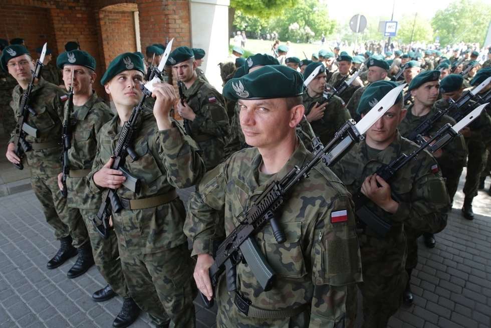  Lublin: Pierwsza przysięga żołnierzy Wojska Obrony Terytorialnej (zdjęcie 1) - Autor: Wojciech Nieśpiałowski
