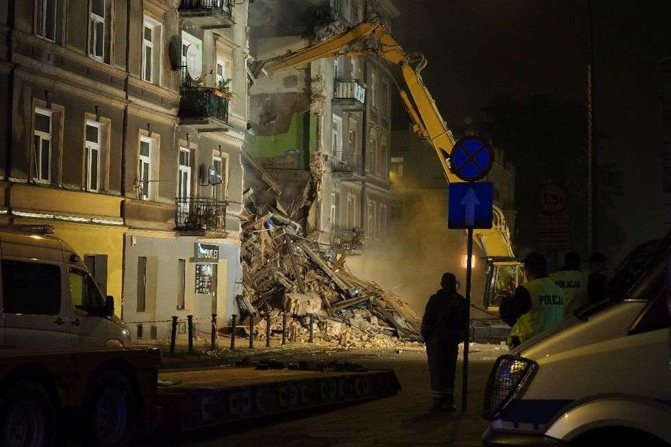   Lubartowska: Rozbiórka kamienicy po katastrofie budowlanej  (zdjęcie 22) - Autor: Maciej Kaczanowski