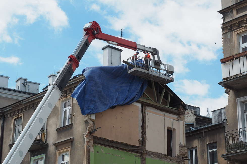  Po katastrofie budowlanej przy ul. Lubartowskiej (zdjęcie 1) - Autor: Maciej Kaczanowski