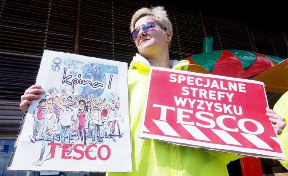  Protest pracowników Tesco  (zdjęcie 2) - Autor: Dorota Awiorko