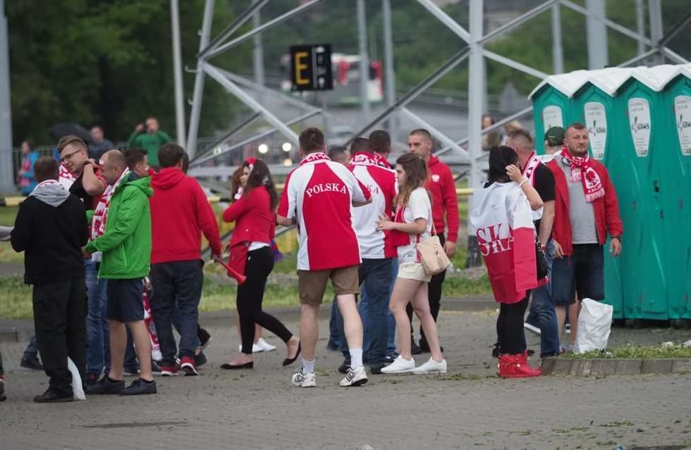  Kibice przed meczem Polska - Słowacja (zdjęcie 15) - Autor: Wojciech Nieśpiałowski